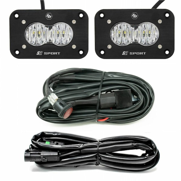 Baja Designs S2 SPORT, PAIR, LED WIDE CORNERING, FLUSH MOUNT, BACKUP KIT 547807 - main